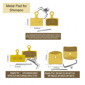 Mountain Bike Metal Brake Pads For SHIMANO